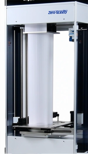 A Large, White, And Black Machine With A Long, White Paper Or Ribbon Coming Out Of It