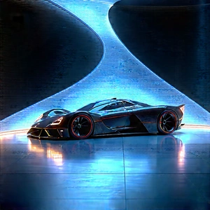 Automotive Technology In Modern Laboratory With Sleek Black