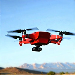 Drone With Digital Artwork With Black Drone
