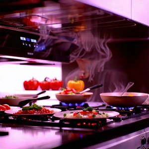 Lifestyle Macro Photography: Cooking Class With Diverse Friends With Kitchen Stove