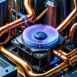 Close-up Of Cooling System With Futuristic-looking Computer