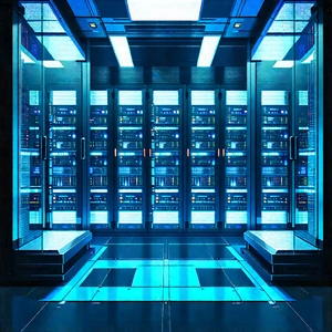 Futuristic Server Room With Image, There