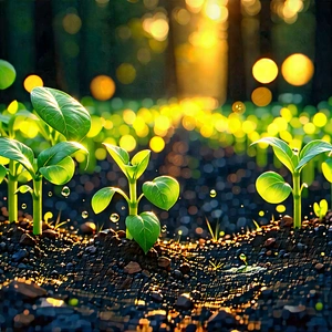 Agricultural Technology In Design Studio With Lush Green