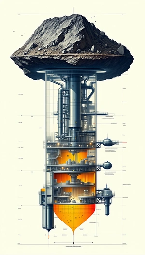 A Large, Futuristic Building Is Depicted In A Drawing