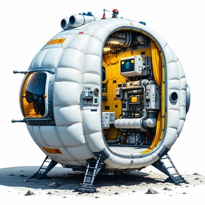 A Large White Sphere With A Hollow Interior