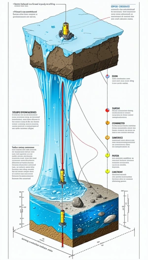 The Image Is A Diagram Showing The Process Of Water Purification