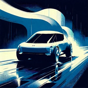Innovative Electric Vehicle Design With Futuristic Driving
