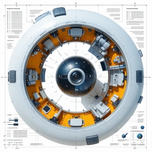 detailed drawing space station
