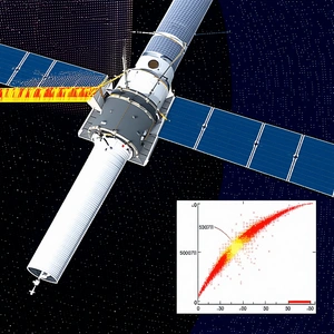 A Spacecraft With A Large Antenna On Its Side