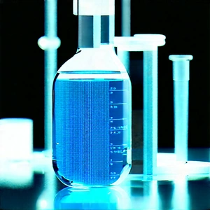 Entertainment Technology In Modern Laboratory With Blue Liquid