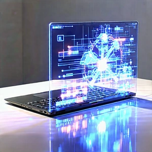 Laptop With Holographic Display With Laptop Computer