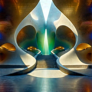 Futuristic Innovation Hub With Large, Modern