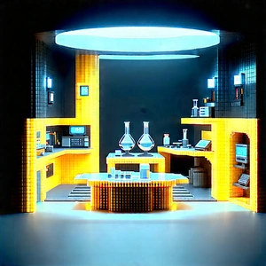 Futuristic Research Laboratory With Computer-generated (cgi)