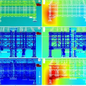 The Image Is A Collection Of Three Different Pictures Of A Building