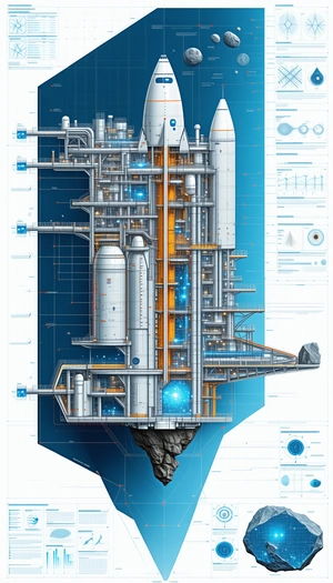 detailed illustration space shuttle
