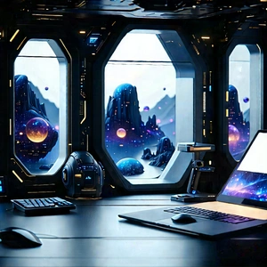 Futuristic Tech Startup Office With Image, There