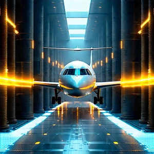 Aerospace Technology In Manufacturing Facility With Large White