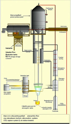 The Image Is A Diagram Of A Chemical Plant, Showing The Process Of Creating A Product