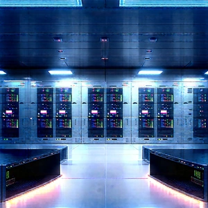 Futuristic Server Room With Image, There