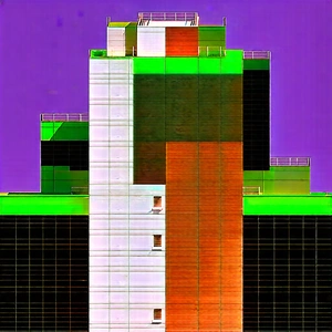 Urban Isometric Design: Skyscraper with green rooftop