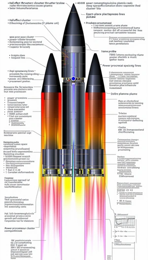 The Image Is A Diagram Of A Rocket, Showing Its Various Components And Their Functions