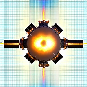 close-up large, round, brightly object