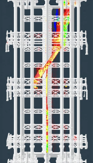 A Large, Multi-level Structure Is Shown In A 3d Model