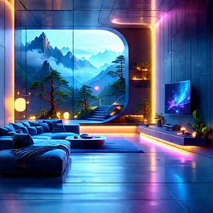Futuristic Smart Home With Image, There