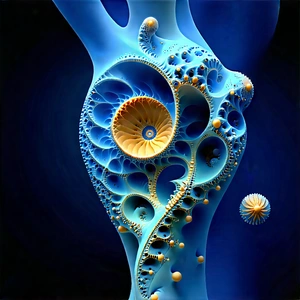 Innovative Medical Technology (design:1.19) With Blue, Spiral-shaped