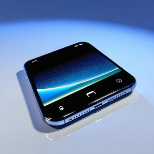 Tech Concept Art: Smartphone With Streaming Content With Smartphone Displayed