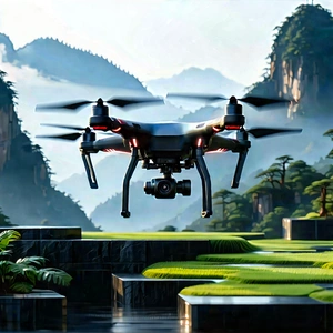 Drone With User Interface With Drone Flying