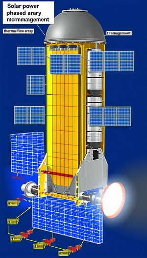A Large Spacecraft With A Solar Panel On Its Side
