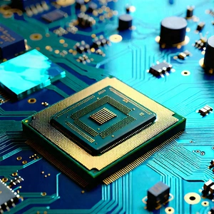 Close-up of microprocessor