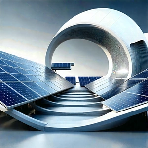 Innovative Renewable Energy (design:1.24) With Large, Curved