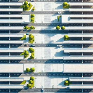 Urban Isometric Design: Aerial View Of Urban Renewal Area With Image, There
