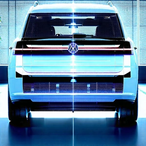 Automotive Technology In Manufacturing Facility With White Volkswagen
