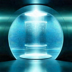 Futuristic Research Laboratory With Image
