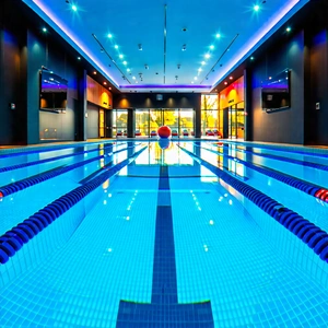 Lifestyle Hdr Photography: Swimming In Fitness Studio With Large Indoor