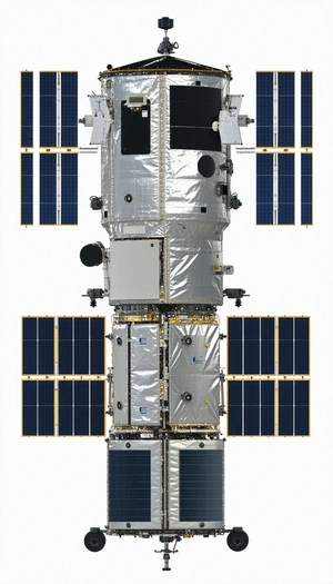 A Space Shuttle Is Shown In A Close-up View, With Its Hull And Various Components Clearly Visible