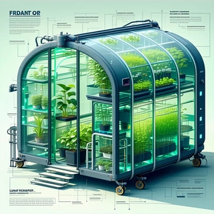 A Large, Greenhouse-like Structure With A Variety Of Plants Inside