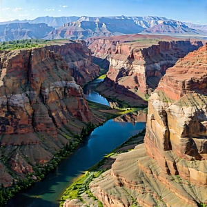 Nature Advertising Photography: Aerial View Of Canyon System With Beautiful Landscape