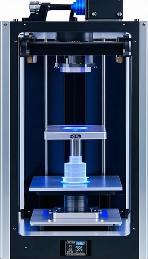 A 3d Printer Is In The Process Of Creating A Plastic Object