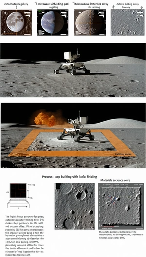 A Rover On The Moon, With A Large Crater In The Background