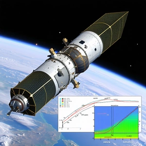 A Spacecraft, Possibly A Satellite, Flying Through The Sky