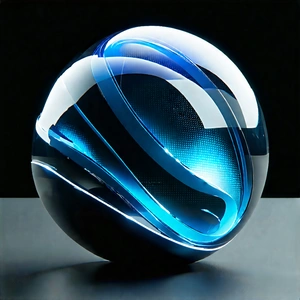 Tech Blender Artwork: Innovative Communication Tool Design With Blue Glass
