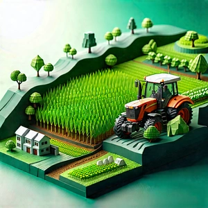 Agricultural Technology In (modern:1.21) Laboratory With Farm Scene