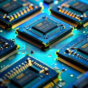 Tech Commercial Photography: Close-up of memory module
