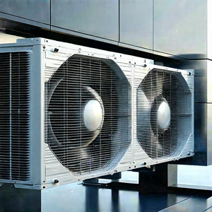 Close-up Of Cooling System With Large White