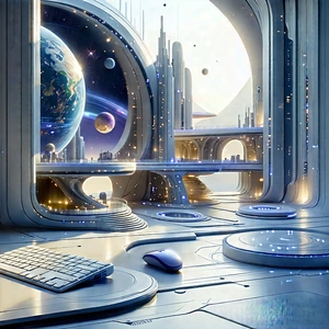 (futuristic:1.19) (digital:1.16) workspace