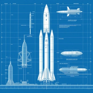 A Blue Diagram Shows The Different Parts Of A Space Shuttle